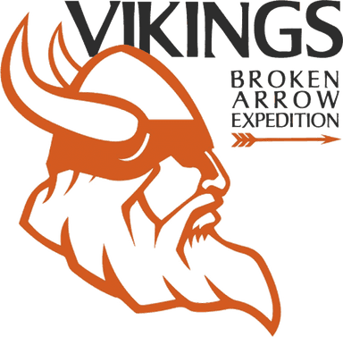A horned Viking head beside the Broken Arrow Expedition wordmark